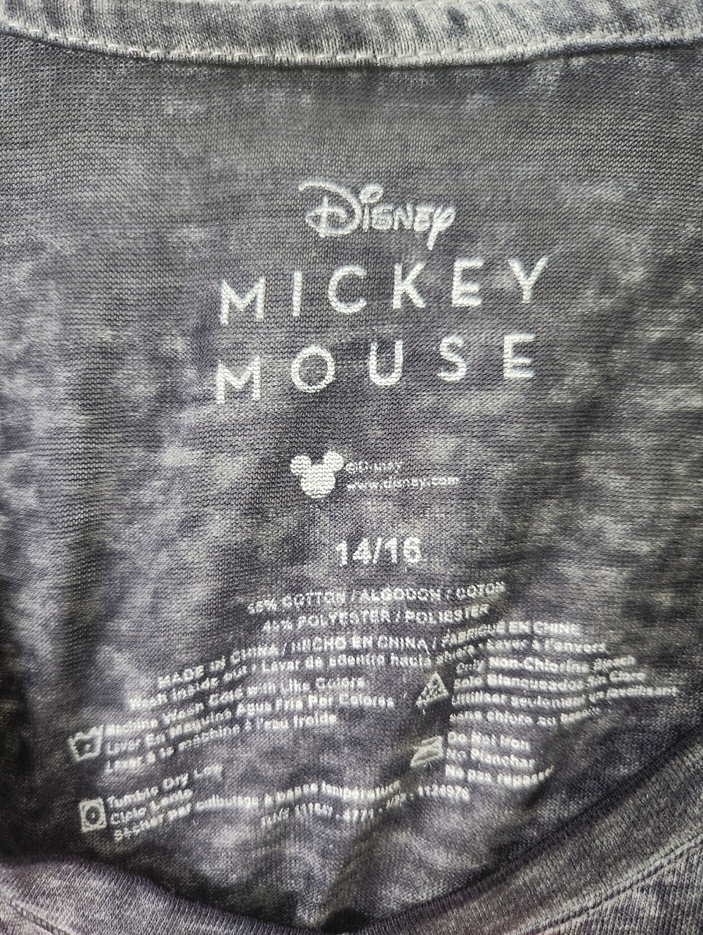 Disney Mickey Mouse Gradient Mandala Tee - Charcoal Gray - Women's XL - Picture 3 of 6